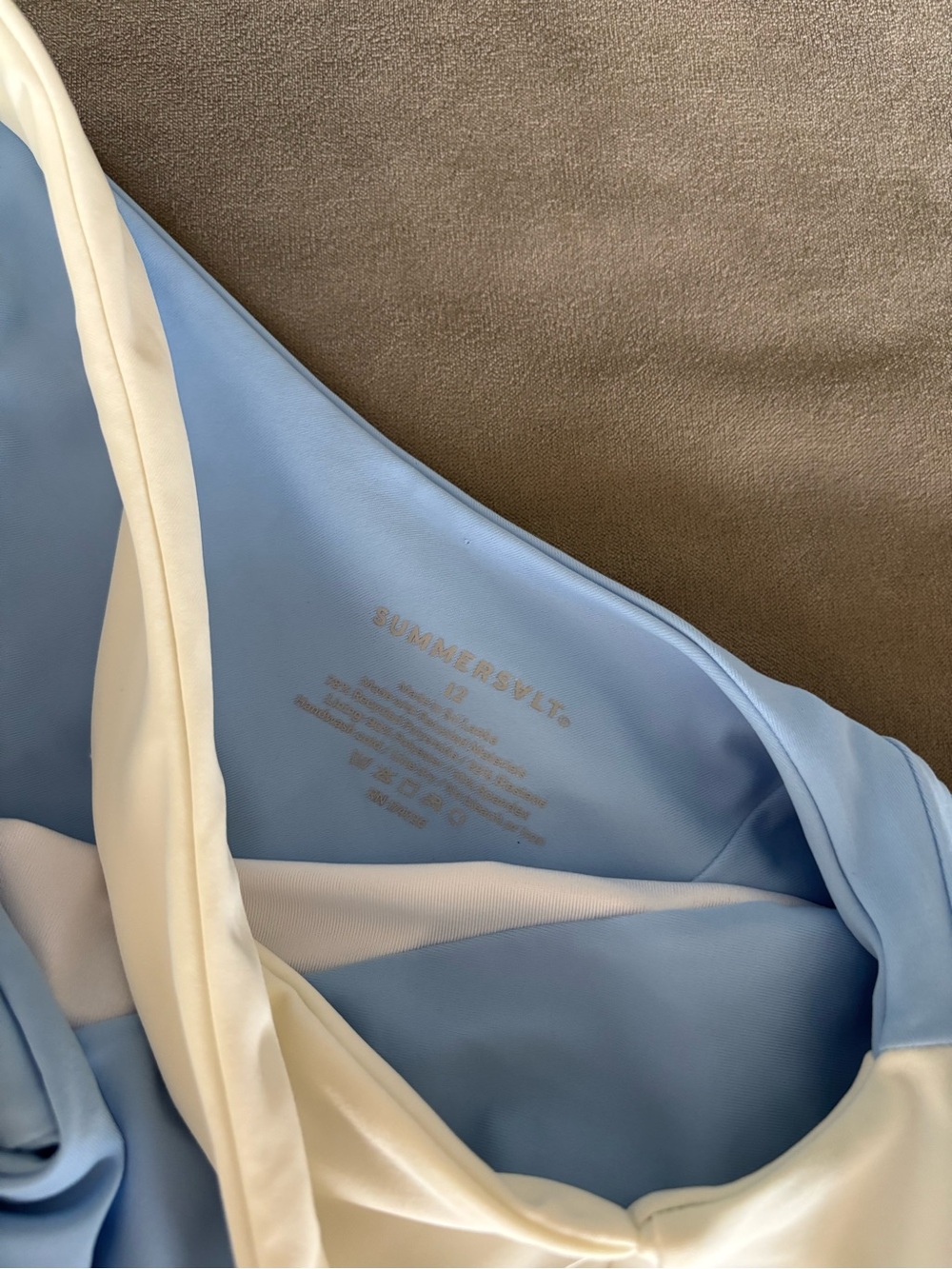 Summersalt The Sidestroke One Piece Swimsuit Sky Blue Mountain White Sand 12 - Picture 7 of 9